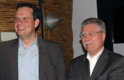 Brgermeisterkandidat Andreas Grotendorst und Brgermeister Udo Ring